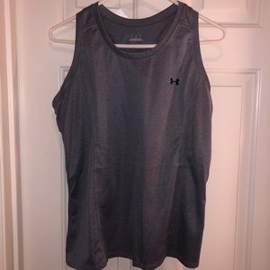 Under Armour gray heat gear racerback top NWOT